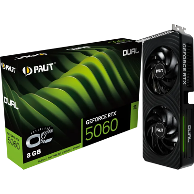 Palit GeForce RTX 5060 Dual OC 8 Gt -näytönohjain Palit GeForce RTX 5060 Dual OC 8 Gt -näytönohjain
