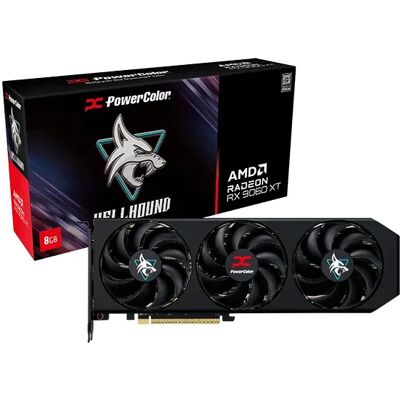 PowerColor Radeon RX 9060 XT Hellhound OC 8 Gt -näytönohjain PowerColor Radeon RX 9060 XT Hellhound OC 8 Gt -näytönohjain