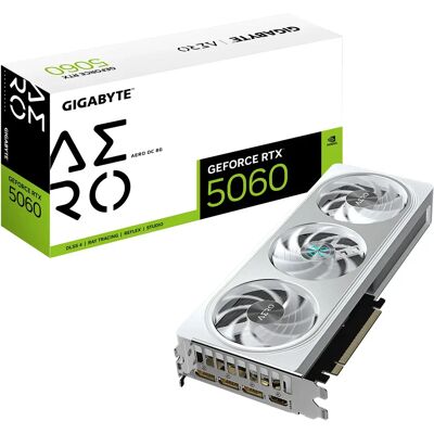 Gigabyte GeForce RTX 5060 AERO OC 8 Gt -näytönohjain Gigabyte GeForce RTX 5060 AERO OC 8 Gt -näytönohjain