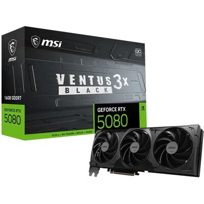 MSI GeForce RTX 5080 VENTUS 3X OC 16 Gt -näytönohjain MSI GeForce RTX 5080 VENTUS 3X OC 16 Gt -näytönohjain