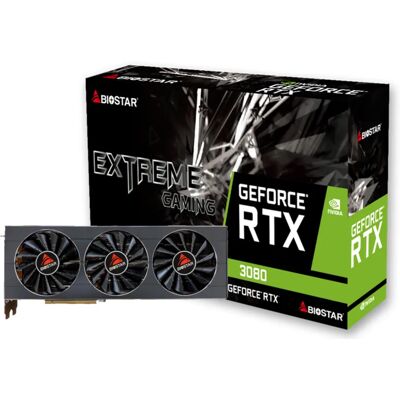 Biostar GeForce RTX 3080 10 Gt -näytönohjain Biostar GeForce RTX 3080 10 Gt -näytönohjain