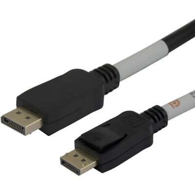 Deltaco DisplayPort 2.1a (DP54) -kaapeli, jossa 8K, 0,5 m, musta Deltaco DisplayPort 2.1a (DP54) -kaapeli, jossa 8K, 0,5 m, musta