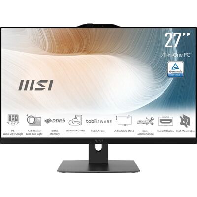 MSI Modern AM272P 1M-845EU Intel Core 7 150U, 16 Gt, 1 Tt, Win 11 Pro All-in-one -pöytäkone, musta MSI Modern AM272P 1M-845EU Intel Core 7 150U, 16 Gt, 1 Tt, Win 11 Pro All-in-one -pöytäkone, musta