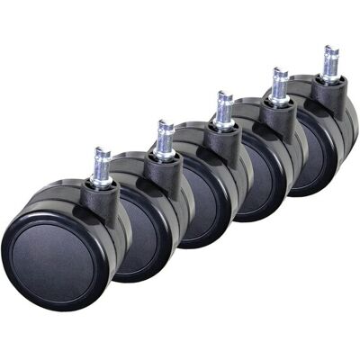 Arozzi Wheel Pack PU XL -pelituolin pyörät, polyuretaani, 75 mm, musta Arozzi Wheel Pack PU XL -pelituolin pyörät, polyuretaani, 75 mm, musta
