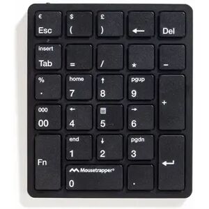 Mousetrapper Type NumPad -langaton ergonominen näppäimistö, musta Mousetrapper Type NumPad -langaton ergonominen näppäimistö, musta