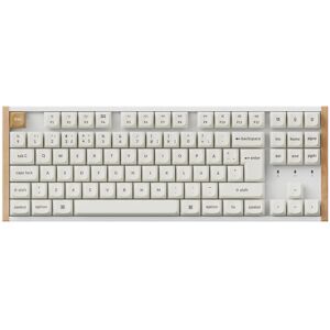 Keychron K8 HE SE 80% -langaton mekaaninen pelinäppäimistö, Gateron 2.0 Purple Magnetic, valkoinen/puu Keychron K8 HE SE 80% -langaton mekaaninen pelinäppäimistö, Gateron 2.0 Purple Magnetic, valkoinen/puu