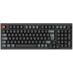 Keychron V5 Ultra 8K 96% -langaton mekaaninen pelinäppäimistö, Keychron Silk POM Brown, musta Keychron V5 Ultra 8K 96% -langaton mekaaninen pelinäppäimistö, Keychron Silk POM Brown, musta