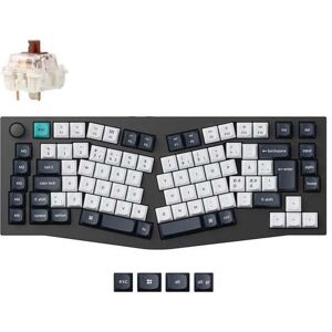 Keychron Q10 Max 75% Alice -langaton mekaaninen ergonominen pelinäppäimistö, Gateron Jupiter Brown, Carbon Black Keychron Q10 Max 75% Alice -langaton mekaaninen ergonominen pelinäppäimistö, Gateron Jupiter Brown, Carbon Black
