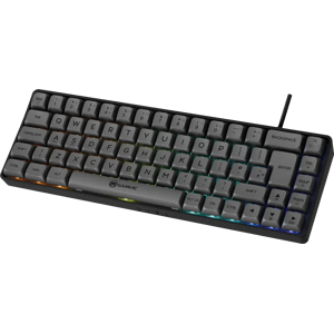 GAMIAC TKL69G mekaaninen pelinäppäimistö, Kailh Red, musta/harmaa GAMIAC TKL69G mekaaninen pelinäppäimistö, Kailh Red, musta/harmaa