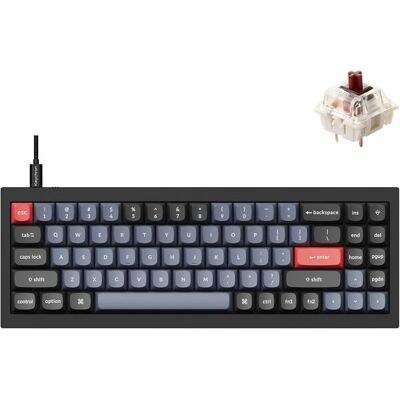 Keychron Q7 70% QMK -mekaaninen pelinäppäimistö, Gateron G Pro Brown, hiilenmusta Keychron Q7 70% QMK -mekaaninen pelinäppäimistö, Gateron G Pro Brown, hiilenmusta