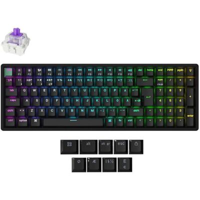Keychron K4 HE -langaton mekaaninen pelinäppäimistö, Gateron Double-rail Magnetic, musta Keychron K4 HE -langaton mekaaninen pelinäppäimistö, Gateron Double-rail Magnetic, musta