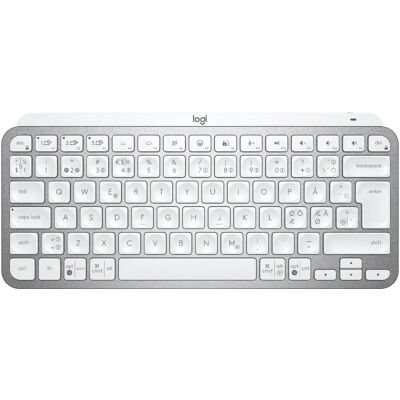 Logitech MX Keys Mini -langaton ergonominen näppäimistö, PerfectStroke, vaaleanharmaa Logitech MX Keys Mini -langaton ergonominen näppäimistö, PerfectStroke, vaaleanharmaa