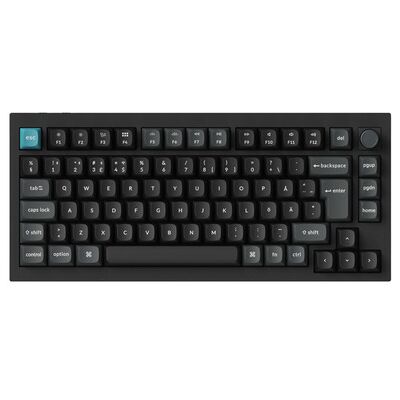 Keychron Q1 Ultra 8K 75% -langaton mekaaninen pelinäppäimistö, Silk POM Red, musta Keychron Q1 Ultra 8K 75% -langaton mekaaninen pelinäppäimistö, Silk POM Red, musta