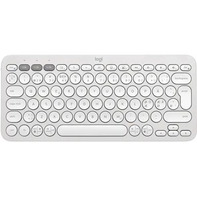 Logitech Pebble Keys 2 K380s -langaton näppäimistö, Tonal White Logitech Pebble Keys 2 K380s -langaton näppäimistö, Tonal White