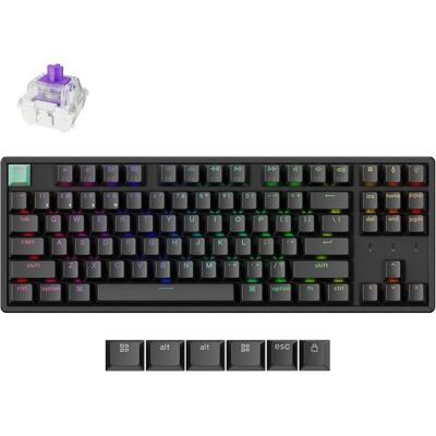 Keychron K8 HE 80% -langaton mekaaninen pelinäppäimistö, Gateron Double-rail Magnetic, musta Keychron K8 HE 80% -langaton mekaaninen pelinäppäimistö, Gateron Double-rail Magnetic, musta