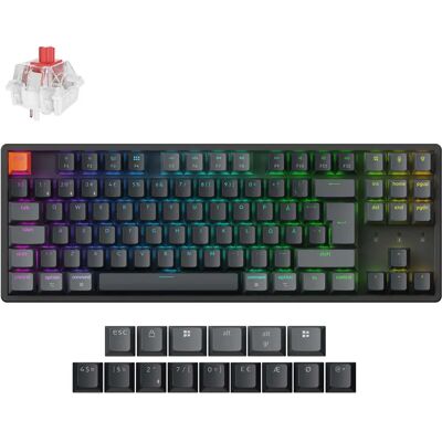 Keychron K8 Version 2 QMK -langaton mekaaninen pelinäppäimistö, Keychron Super Red, musta Keychron K8 Version 2 QMK -langaton mekaaninen pelinäppäimistö, Keychron Super Red, musta
