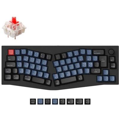 Keychron Q8 65% Alice -mekaaninen ergonominen näppäimistö, Gateron G Pro Red, Carbon Black Keychron Q8 65% Alice -mekaaninen ergonominen näppäimistö, Gateron G Pro Red, Carbon Black