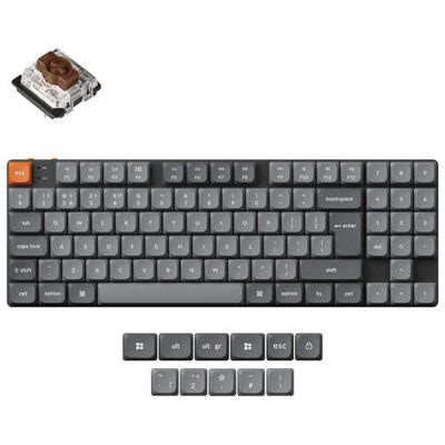 Keychron K13 MAX Tri-Mode HotSwap -langaton mekaaninen ergonominen näppäimistö, Gateron Low Profile Brown, ruskea Keychron K13 MAX Tri-Mode HotSwap -langaton mekaaninen ergonominen näppäimistö, Gateron Low Profile Brown, ruskea