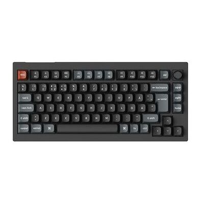 Keychron V1 Ultra 8K 75% -langaton mekaaninen pelinäppäimistö, POM Brown, musta Keychron V1 Ultra 8K 75% -langaton mekaaninen pelinäppäimistö, POM Brown, musta