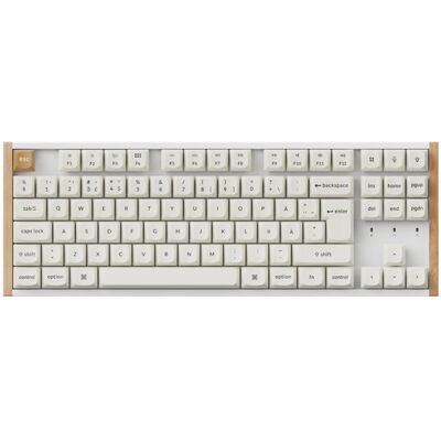 Keychron K8 HE SE 80% -langaton mekaaninen pelinäppäimistö, Gateron 2.0 Purple Magnetic, valkoinen/puu Keychron K8 HE SE 80% -langaton mekaaninen pelinäppäimistö, Gateron 2.0 Purple Magnetic, valkoinen/puu