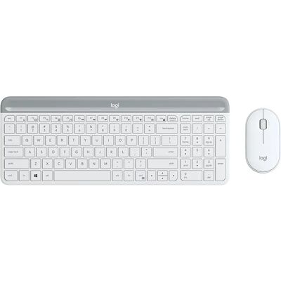 Logitech MK470 Slim -langaton ergonominen näppäimistö ja hiiri, valkoinen Logitech MK470 Slim -langaton ergonominen näppäimistö ja hiiri, valkoinen