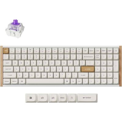 Keychron K4 HE Special Edition K4H-Q1-BO -langaton mekaaninen pelinäppäimistö, Gateron Double-rail Magnetic, valkoinen Keychron K4 HE Special Edition K4H-Q1-BO -langaton mekaaninen pelinäppäimistö, Gateron Double-rail Magnetic, valkoinen