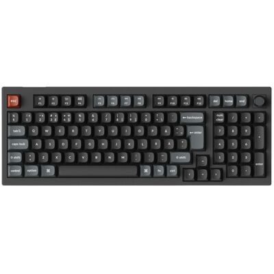 Keychron V5 Ultra 8K 96% -langaton mekaaninen pelinäppäimistö, Silk POM Red, musta Keychron V5 Ultra 8K 96% -langaton mekaaninen pelinäppäimistö, Silk POM Red, musta