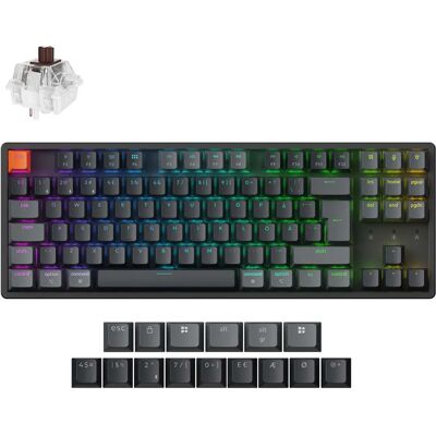 Keychron K8 Version 2 -langaton mekaaninen pelinäppäimistö, Keychron Super Switch Brown, musta Keychron K8 Version 2 -langaton mekaaninen pelinäppäimistö, Keychron Super Switch Brown, musta