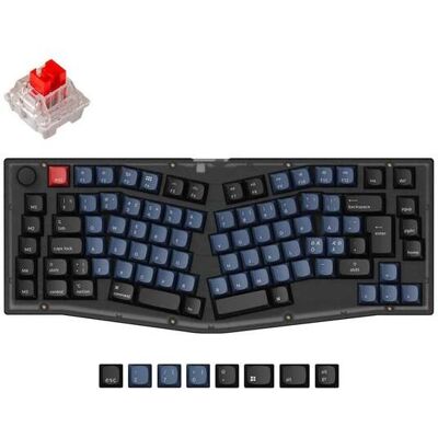 Keychron V10 75% Alice QMK -mekaaninen ergonominen pelinäppäimistö, Keychron K Pro Brown, Frosted Black Keychron V10 75% Alice QMK -mekaaninen ergonominen pelinäppäimistö, Keychron K Pro Brown, Frosted Black