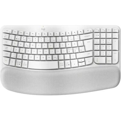 Logitech Wave Keys -langaton ergonominen näppäimistö, valkoinen Logitech Wave Keys -langaton ergonominen näppäimistö, valkoinen