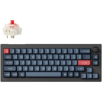 Keychron V2 Max 65% -langaton mekaaninen pelinäppäimistö, Gateron Jupiter Banana, musta Keychron V2 Max 65% -langaton mekaaninen pelinäppäimistö, Gateron Jupiter Banana, musta