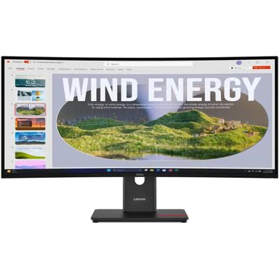 Lenovo ThinkVision T34WD-40 34" WQHD, VA, HDR -kaareva näyttö, USB-C hub Lenovo ThinkVision T34WD-40 34" WQHD, VA, HDR -kaareva näyttö, USB-C hub