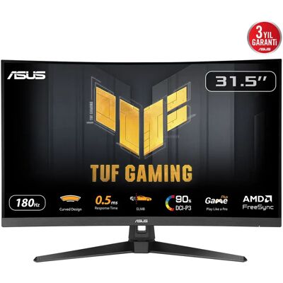 ASUS TUF Gaming VG32WQ3B 31.5" QHD, VA, 180Hz -kaareva pelinäyttö ASUS TUF Gaming VG32WQ3B 31.5" QHD, VA, 180Hz -kaareva pelinäyttö