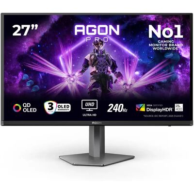 AOC AGON PRO AG276UZD 26.5" UHD 4K, QD-OLED -pelinäyttö, USB-C hub AOC AGON PRO AG276UZD 26.5" UHD 4K, QD-OLED -pelinäyttö, USB-C hub