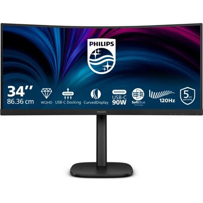 Philips 34B2U3600C 34" UWQHD, VA, USB-C hub, KVM-kytkin -kaareva näyttö Philips 34B2U3600C 34" UWQHD, VA, USB-C hub, KVM-kytkin -kaareva näyttö