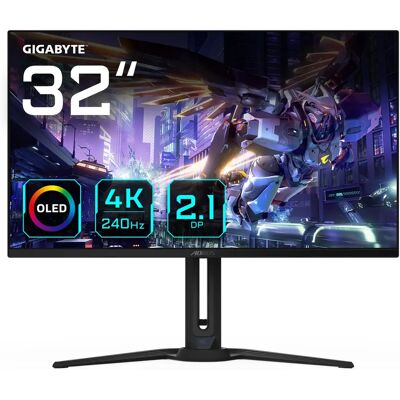Gigabyte Aorus FO32U2P 32" 4K UHD, OLED, 240Hz -pelinäyttö, USB-C hub Gigabyte Aorus FO32U2P 32" 4K UHD, OLED, 240Hz -pelinäyttö, USB-C hub