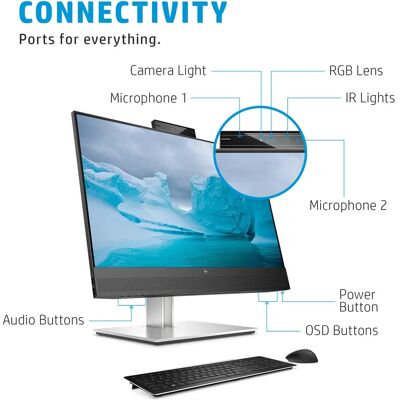 HP INC HP E24mv G4 23.8" Full HD, IPS -näyttö, USB hub, webkamera ja kaiuttimet HP INC HP E24mv G4 23.8" Full HD, IPS -näyttö, USB hub, webkamera ja kaiuttimet