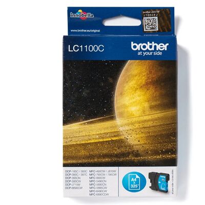 Brother LC1100C -mustekasetti, syaani Brother LC1100C -mustekasetti, syaani