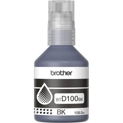Brother BTD100BK -mustepullo, 108 ml, musta Brother BTD100BK -mustepullo, 108 ml, musta