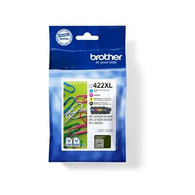 Brother LC422XLVALDR XL-mustekasettipakkaus, musta, syaani, magenta, keltainen, 4 kpl Brother LC422XLVALDR XL-mustekasettipakkaus, musta, syaani, magenta, keltainen, 4 kpl