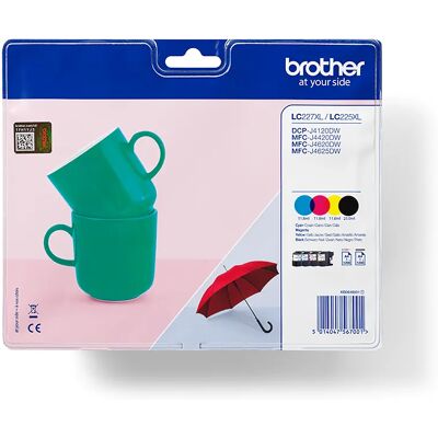 Brother LC227XLVALBP XL-mustekasettipakkaus, musta, syaani, magenta, keltainen, 4 kpl Brother LC227XLVALBP XL-mustekasettipakkaus, musta, syaani, magenta, keltainen, 4 kpl