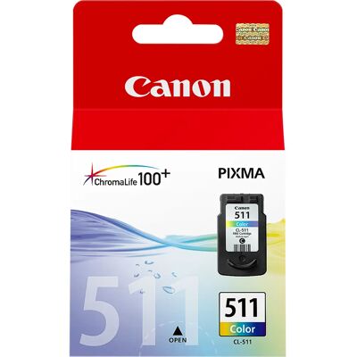 Canon CL-511 -mustekasetti, 9 ml, syaani, magenta, keltainen Canon CL-511 -mustekasetti, 9 ml, syaani, magenta, keltainen