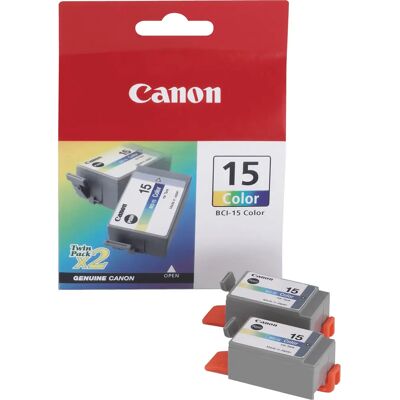 Canon BCI-15 8191A002 -mustekasettipakkaus, 8 ml, väri, 2 kpl Canon BCI-15 8191A002 -mustekasettipakkaus, 8 ml, väri, 2 kpl