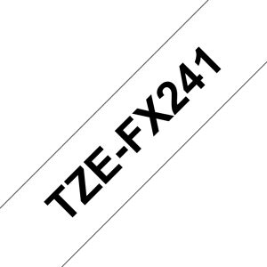 BROTHER TZEFX241 18 BLACK ON WHITE FLEX BROTHER TZEFX241 18 BLACK ON WHITE FLEX