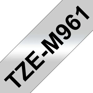 BROTHER TZEM961 36 BLACK ON SILVER MET-M BROTHER TZEM961 36 BLACK ON SILVER MET-M