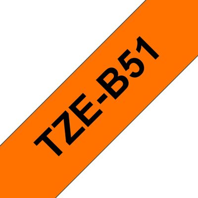 BROTHER TZB51 24 BLACK ON ORANGE BROTHER TZB51 24 BLACK ON ORANGE
