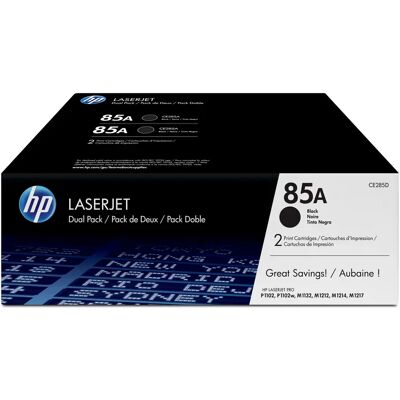 HEWLETT-PACKARD HP 85A CE285AD -laservärikasettipakkaus, musta, 2 kpl HEWLETT-PACKARD HP 85A CE285AD -laservärikasettipakkaus, musta, 2 kpl