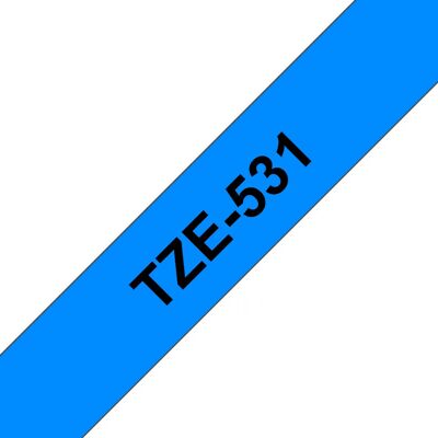 BROTHER TZ531 12 BLACK ON BLUE BROTHER TZ531 12 BLACK ON BLUE