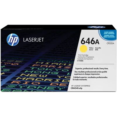HEWLETT-PACKARD HP 646A CF032A High Yield -laservärikasetti, keltainen HEWLETT-PACKARD HP 646A CF032A High Yield -laservärikasetti, keltainen