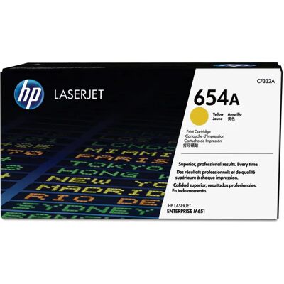 HEWLETT-PACKARD HP 654A-laservärikasetti, keltainen HEWLETT-PACKARD HP 654A-laservärikasetti, keltainen